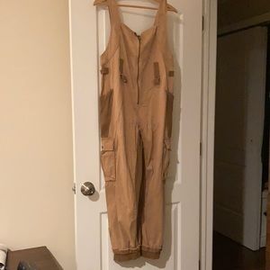 Free People Tan Jumpsuit